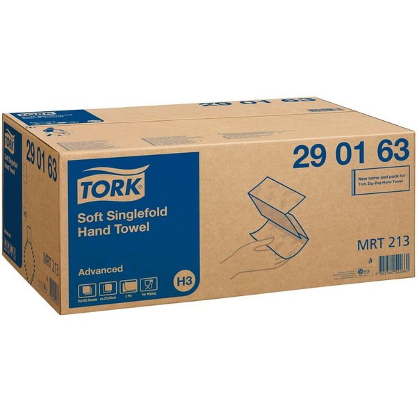 TORK Papierhandtücher 290163 H3 Advanced Soft Zick-Zack-Falzung 2-lagig 3.750 Tücher