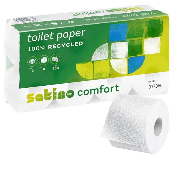Satino by wepa Toilettenpapier comfort 3-lagig 8 Rollen