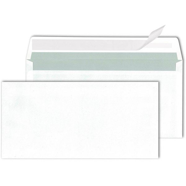 MAILmedia Briefumschläge DIN lang ohne Fenster weiß haftklebend 500 St.
