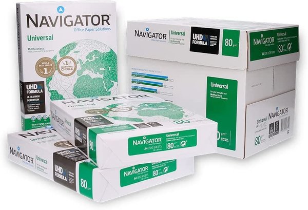 500 Blatt Kopierpapier Navigator Universal A4 80g weiß ab 5,49 €