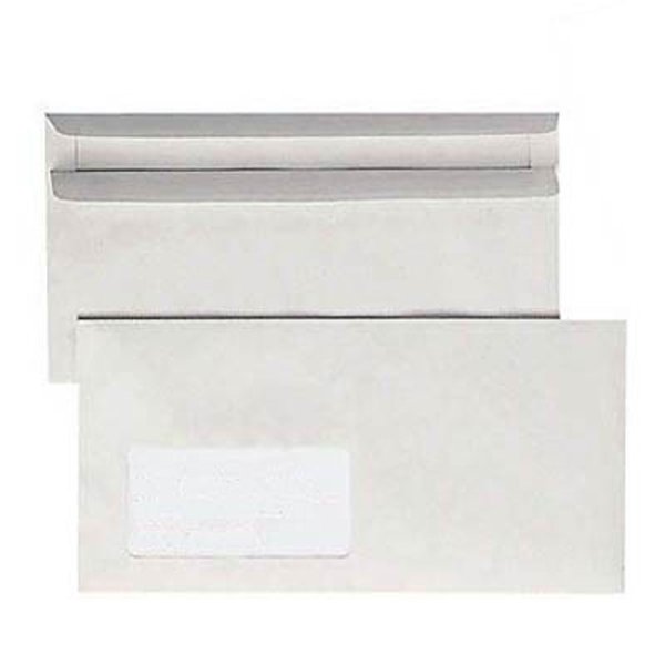 BONG Briefumschläge DIN lang mit Fenster grau selbstklebend 1.000 St.