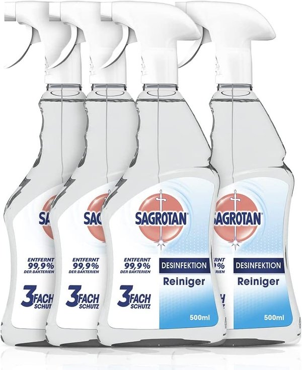 Sagrotan Desinfektionsreiniger – sanfte Reinigung – 4 x 500 ml