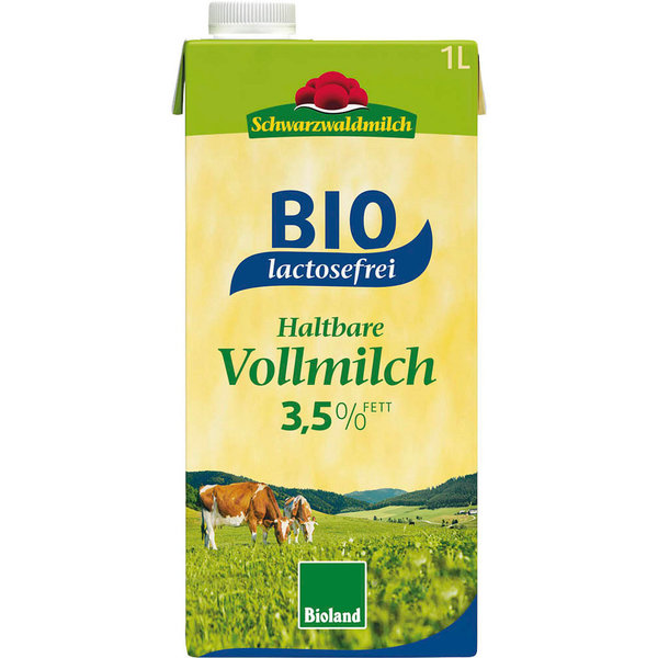 Schwarzwaldmilch H-Vollmilch Bio laktosefreie Milch 1,0 l