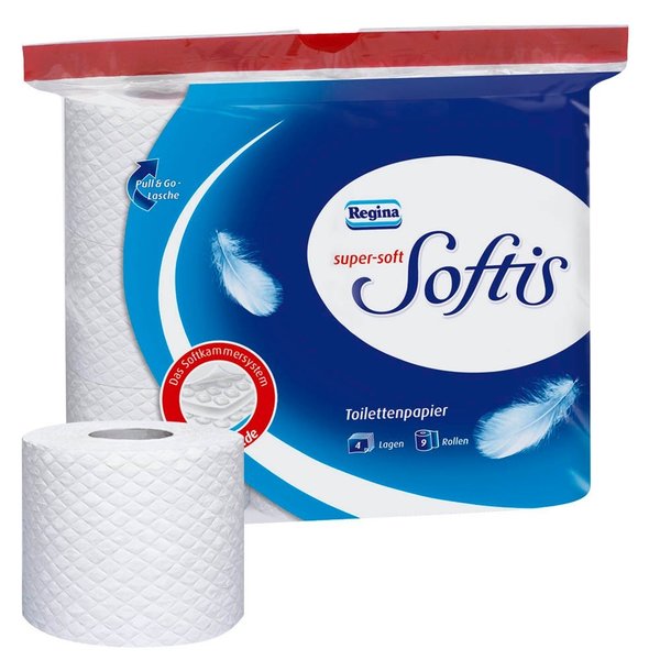 Softis Toilettenpapier 4-lagig 9 Rollen