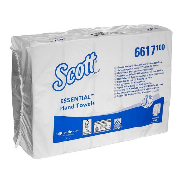 Scott® Papierhandtücher 6617 ESSENTIAL Interfold-Falzung 1-lagig 5.100 Tücher