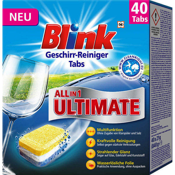 Blink All in 1 Ultimate Spülmaschinentabs 40 Stück
