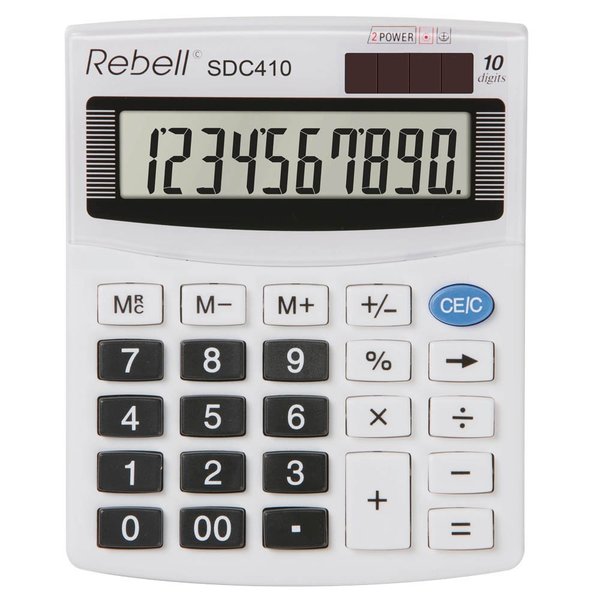 Rebell SDC410 Tischrechner weiß/schwarz