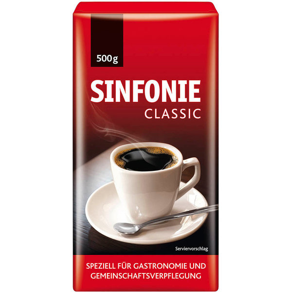 JACOBS SINFONIE CLASSIC Kaffee, gemahlen Arabica- und Robustabohnen kräftig 500,0 g