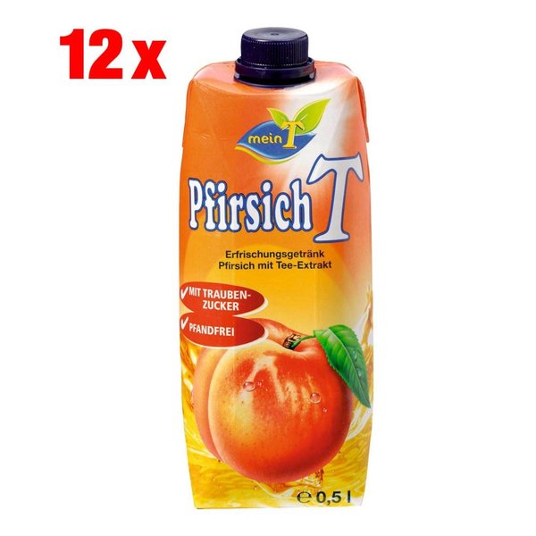 meinT Pfirsich Fruchtsaftgetränk 12x 0,5 l